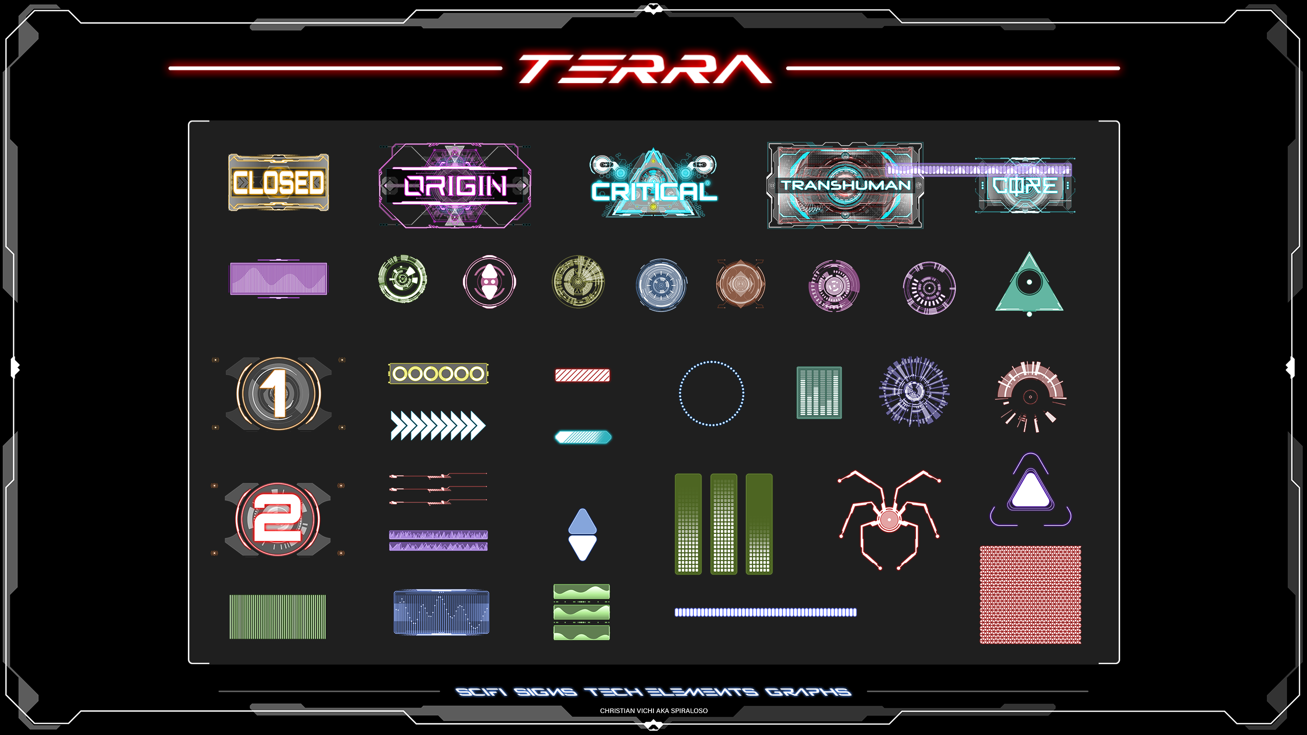Futuristic SciFi Cyberpunk Elements by spiraloso on DeviantArt