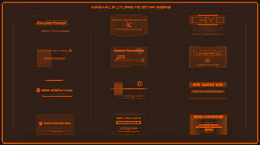 50 Futuristic Orange Scifi Signs (2) - 4K