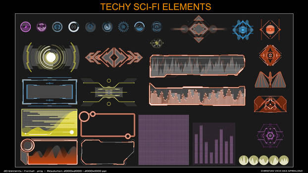 Techy Futuristic Elements Pack