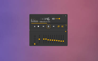 Simple Black Orange - Winamp Skin