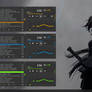 Simple Black Orange 1.2.2 + Blue + Green - Winamp