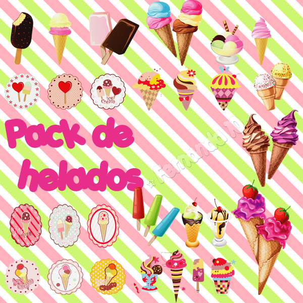 Pack de helados by Fernanda10 on DeviantArt
