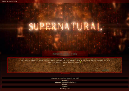 Supernatural journal skin