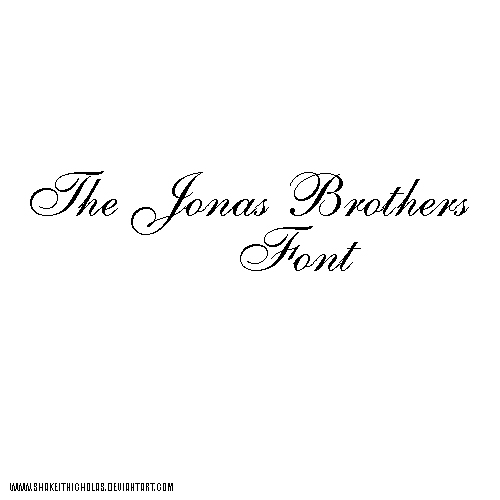 Jonas brothers font