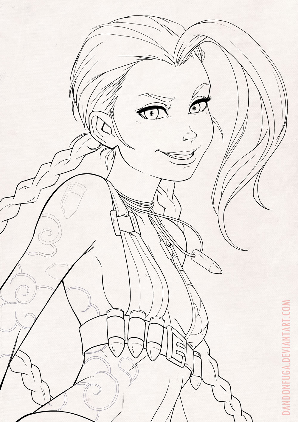 Jinx Lineart PSD by dandonfuga on DeviantArt