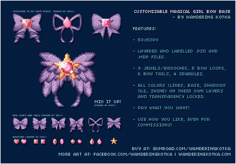 [Free Base] Magical Girl Bow Icon by wandering-kotka on DeviantArt