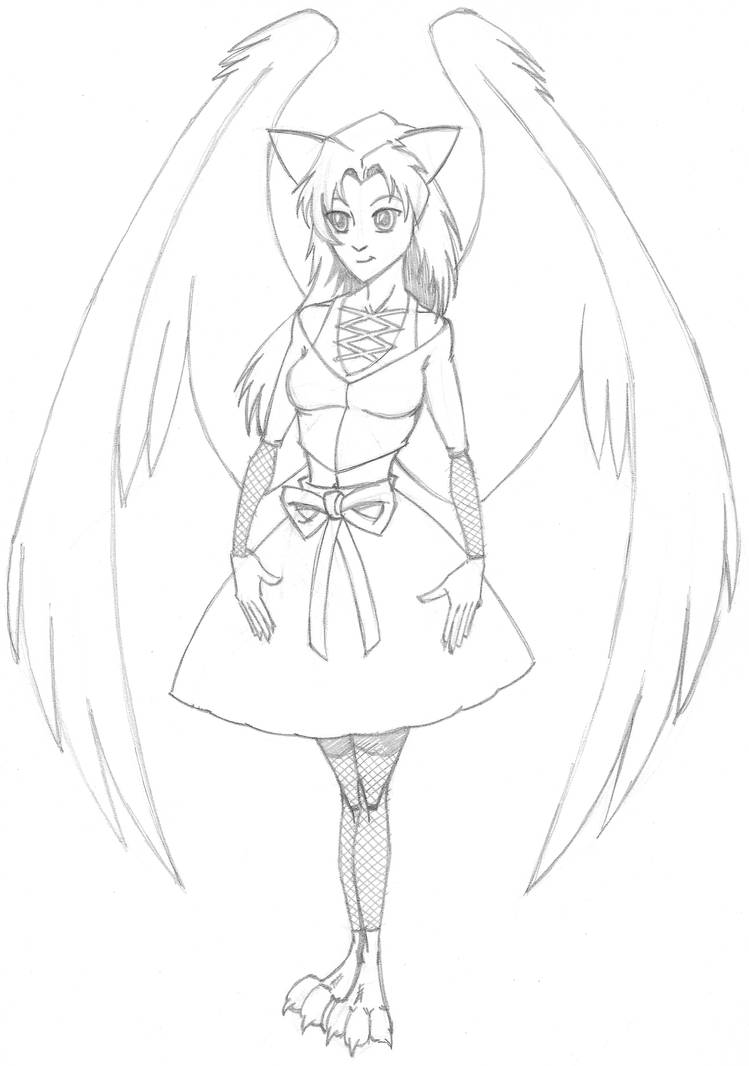 Catgirl Angel by wydelode on DeviantArt