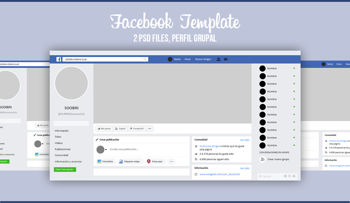 Template Facebook Profile Group by Vitya2203 on DeviantArt Template Facebook Profile Group by Vitya2203 on DeviantArt