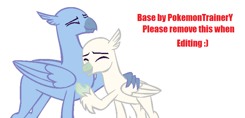 Mlp Base - Hippogriff Hug (MS PAINT) by PokemonTrainerY on ...