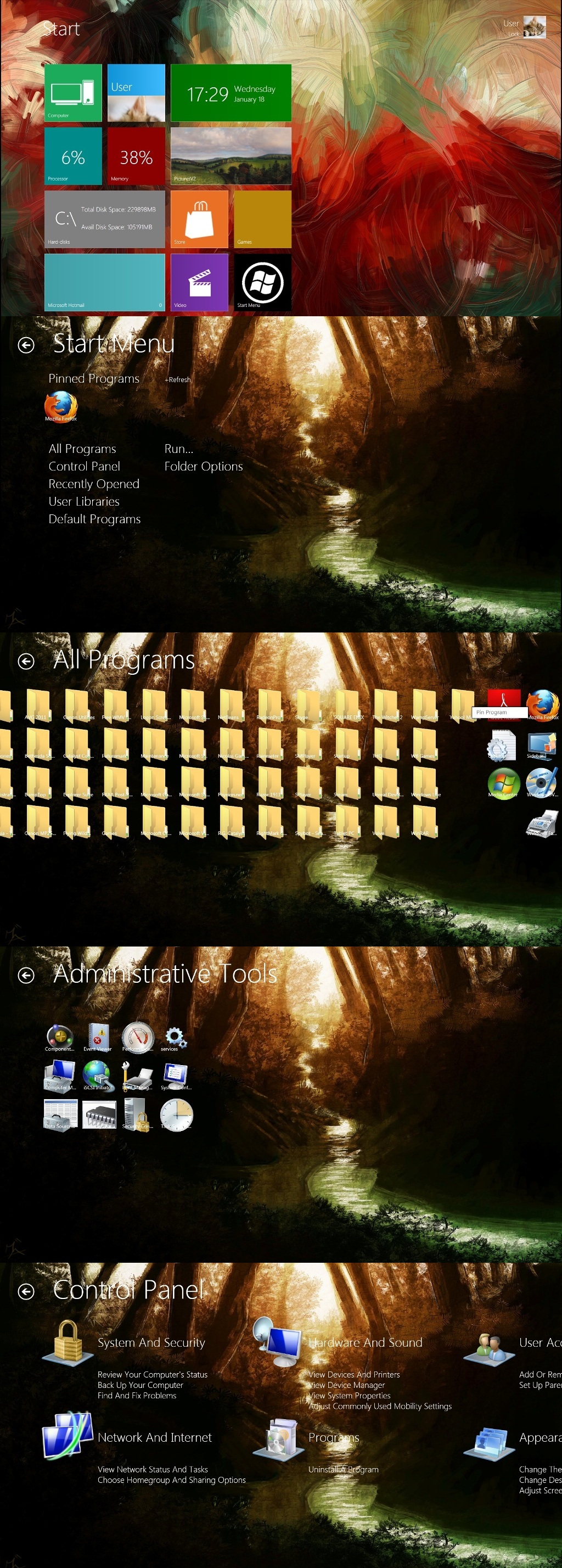 Newgen Start Menu Widget by usteg