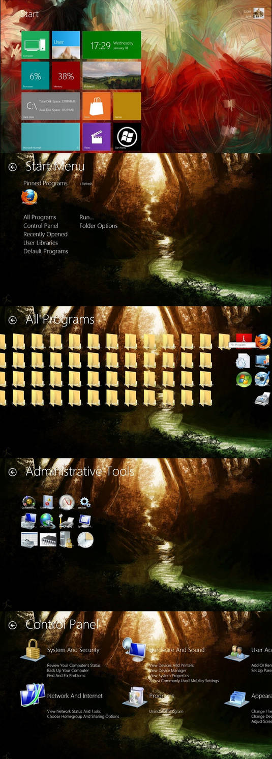 Newgen Start Menu Widget by usteg