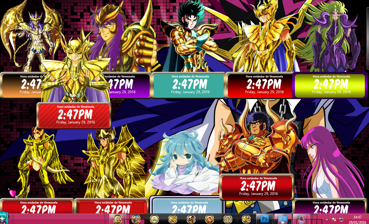 Shaka de Virgo Reloj Saint Seiya para Rainmeter