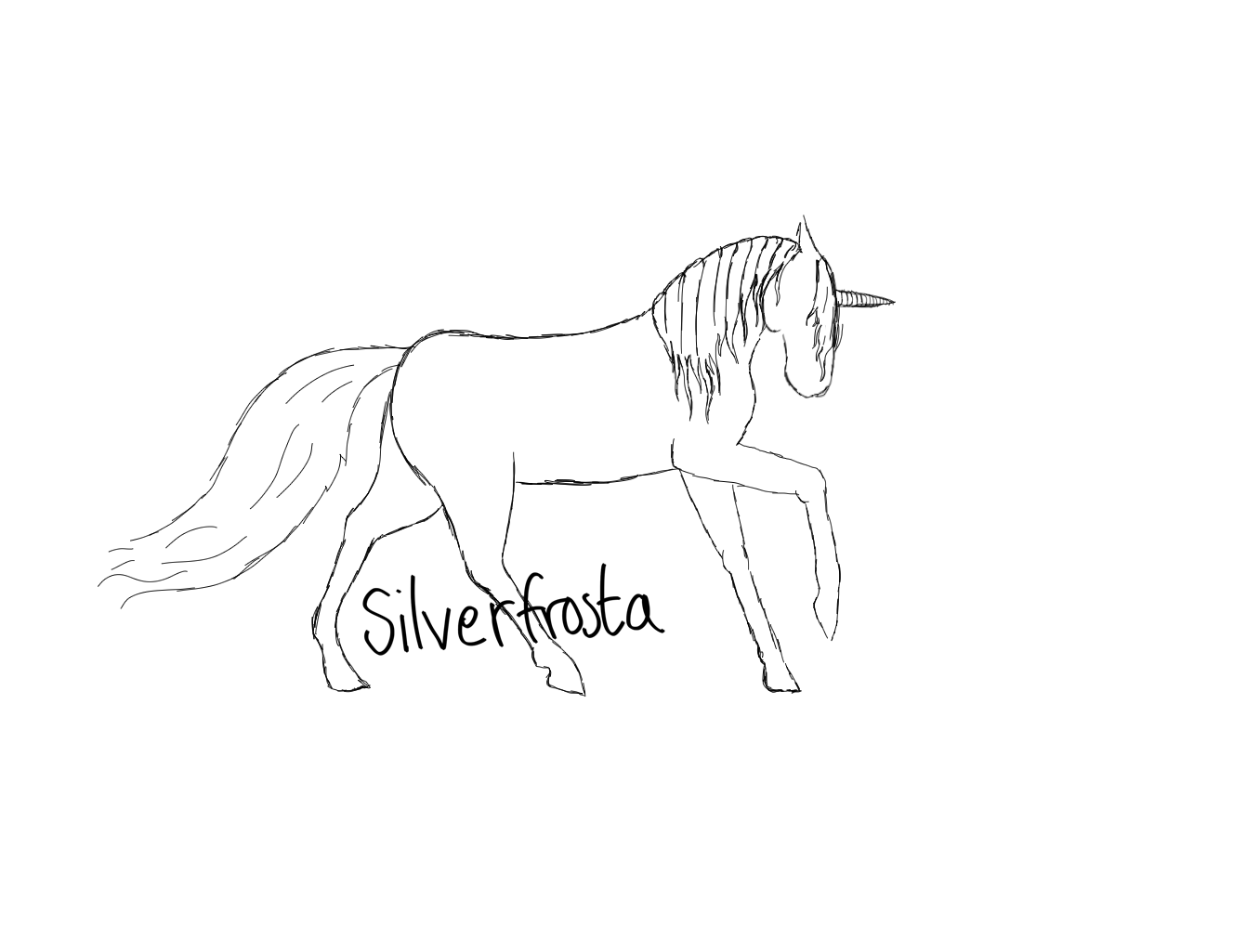 Unicorn lineart by silverfrostas on DeviantArt