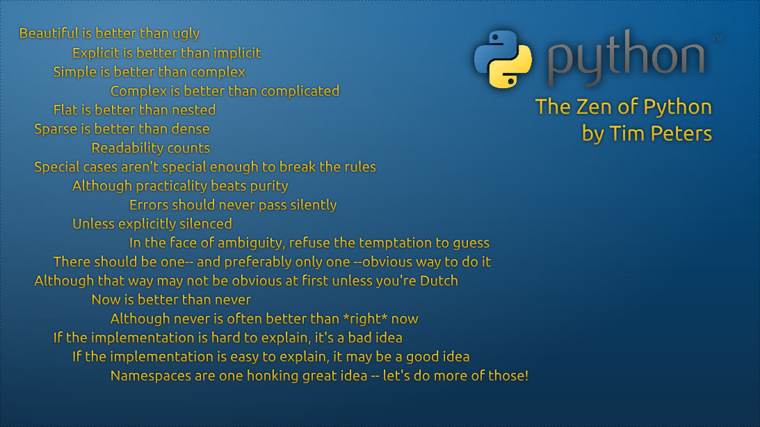The Zen of Python 16:9 by Studley13 on DeviantArt