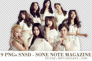 9 PNGs SNSD _Sone Note Magazine _By Mynie