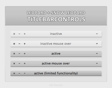 simple OS X Titlebarcontrols