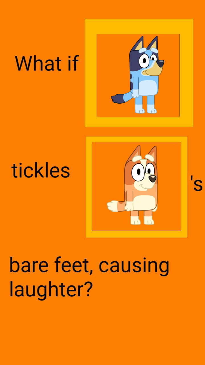 Bluey Tickles Bingo's Bare Feet Causing Laughter by PokemonFan1911 on