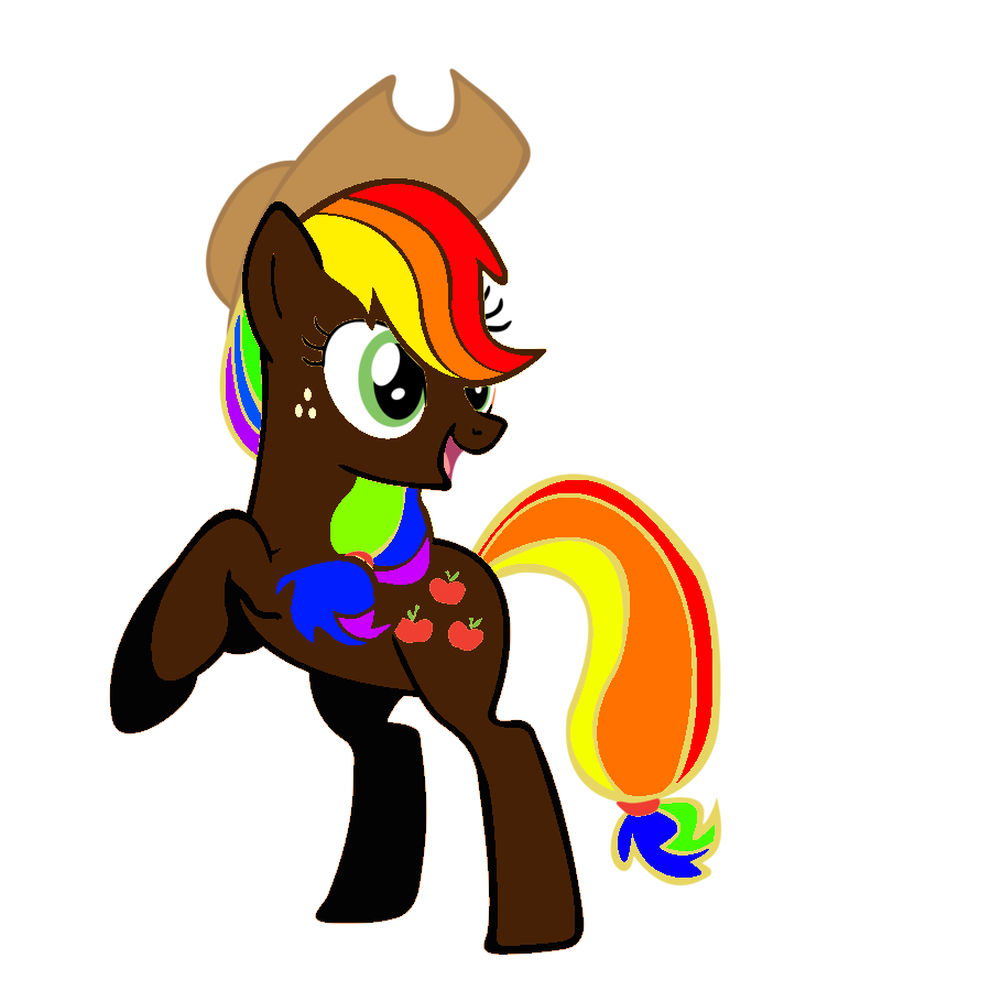 Rainbow apple by Spirit-horse-adopts on DeviantArt