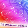 22 Ornament Spirals Brushes