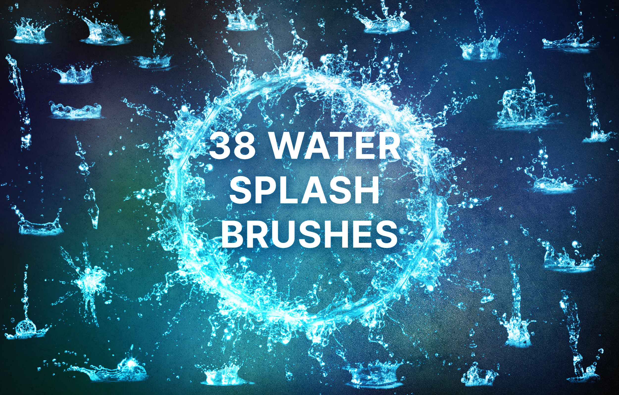 38 Water Splash Brushes