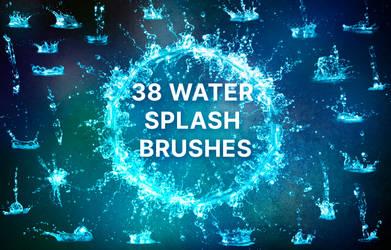 38 Water Splash Brushes by XResch