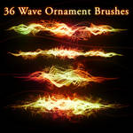 36 Wave Ornament Brushes
