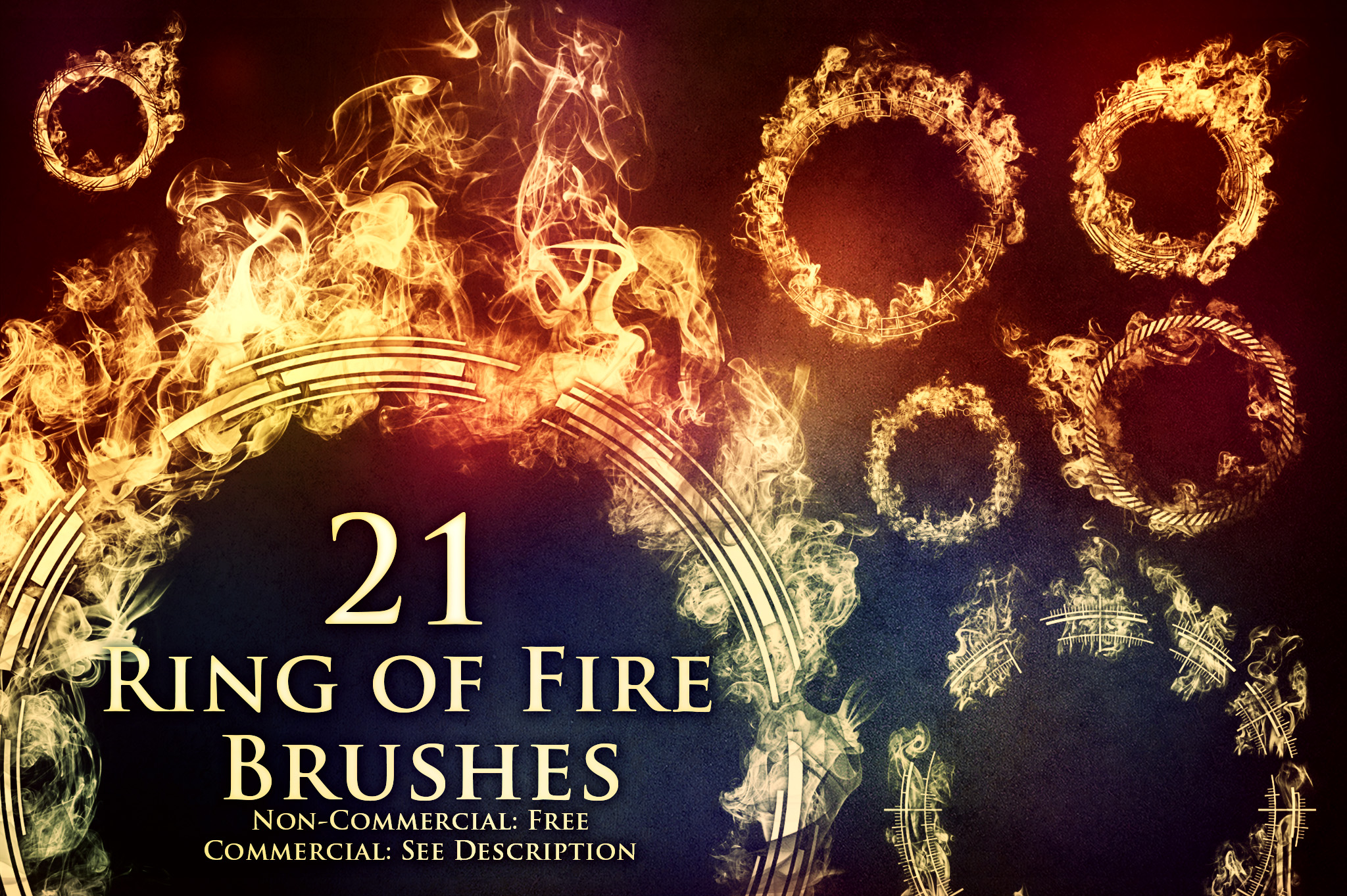 21 Ring of Fire Brushes