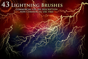 43 Lightning and Electricity Brushes by XResch