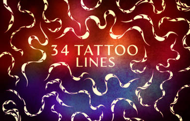 34 Tattoo Line Brushes by XResch