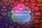 100 Retro Flower Ornament Brushes by XResch