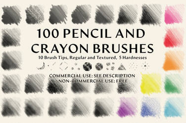 Pencil And Crayon Brushes by XResch