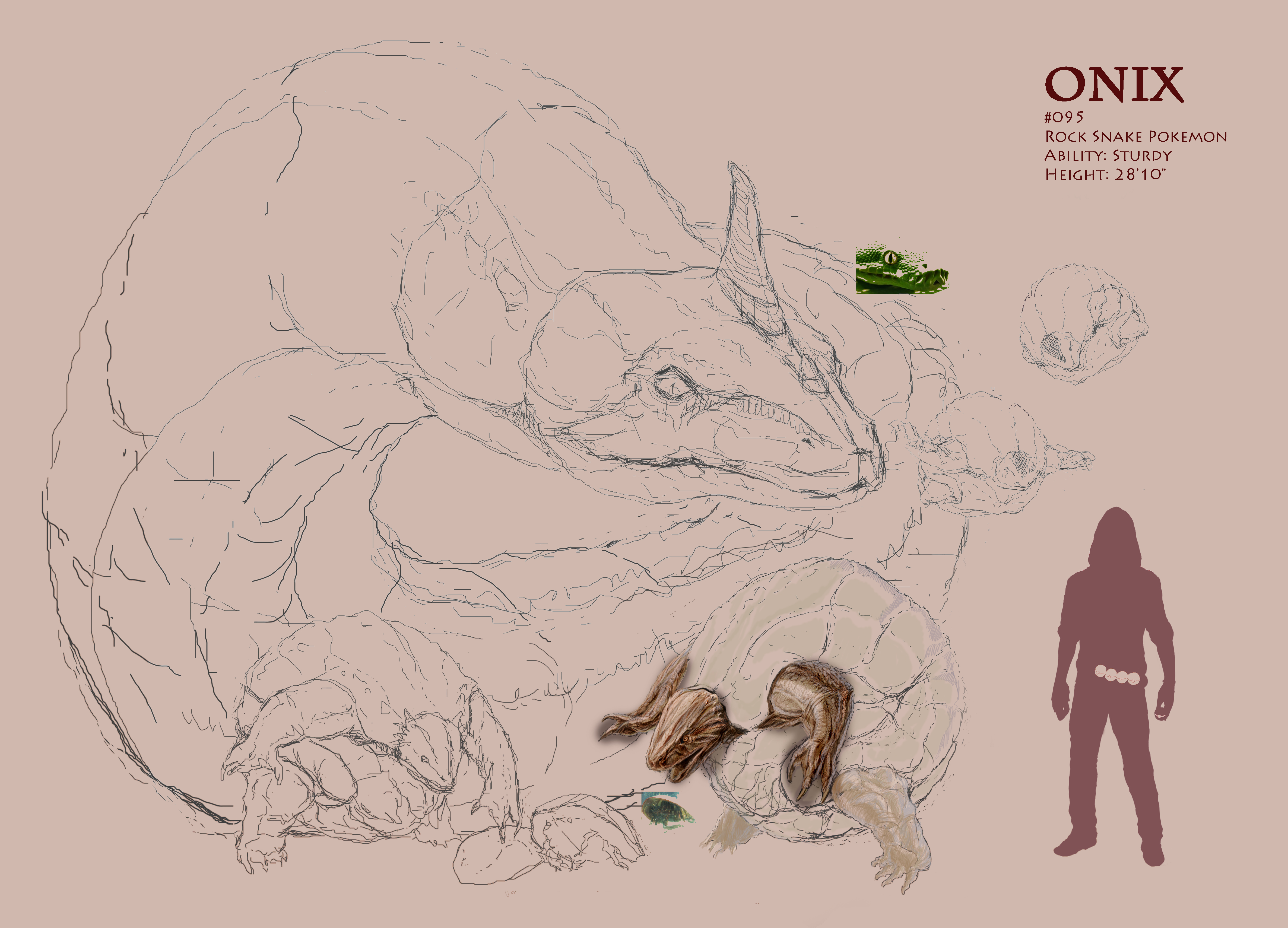 Pokemon: Onix (sketch) 2