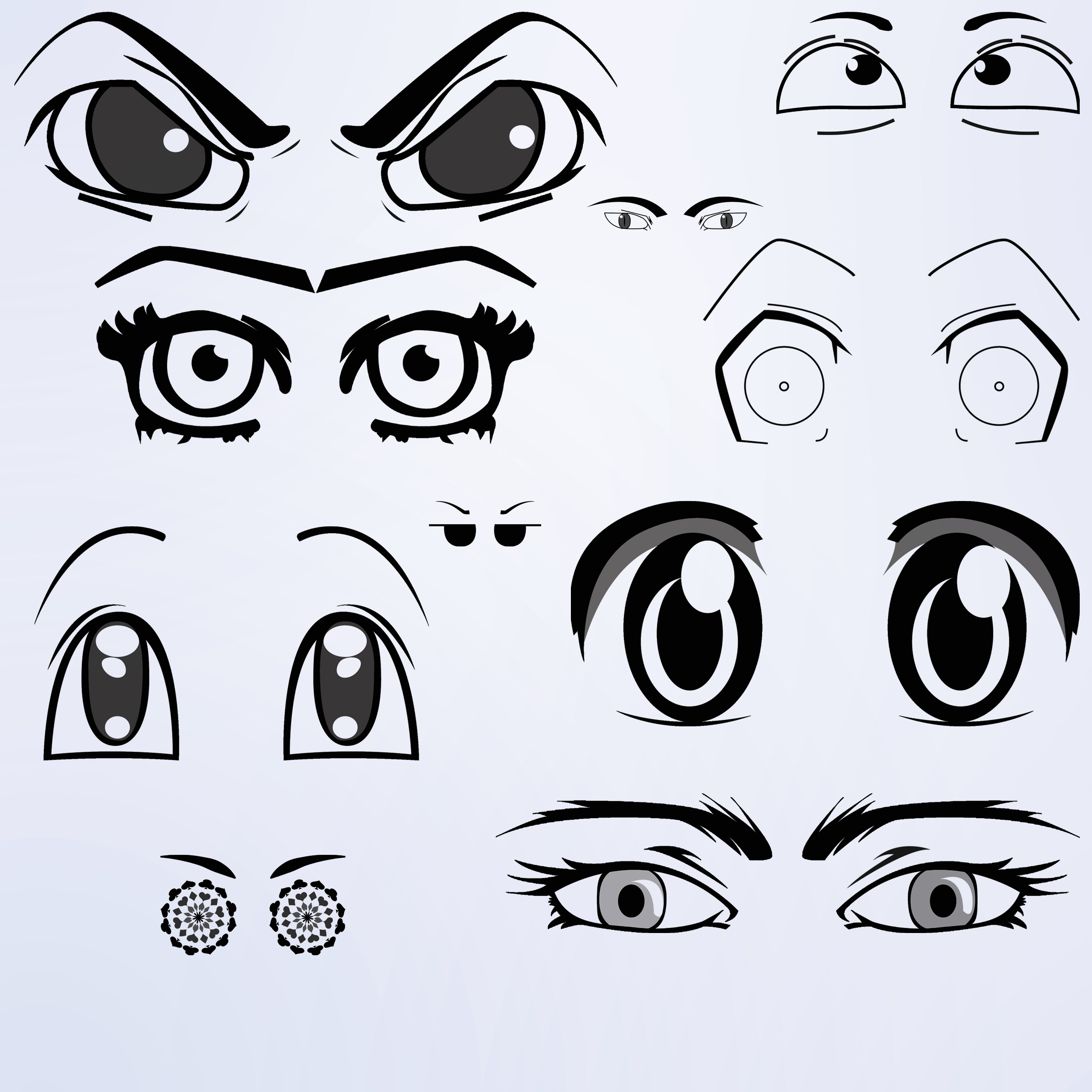 Anime Eyes Photoshop Brushes 1 by alextelford on DeviantArt