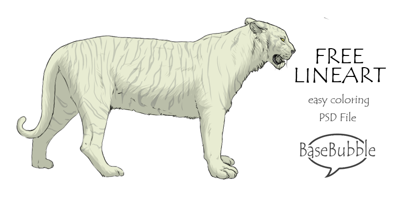 .: FREE Tiger Lineart Base : PSD :. by BaseBubble on DeviantArt