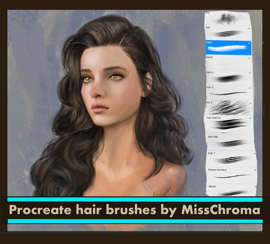 Procreate Hair Brushes by MissChroma