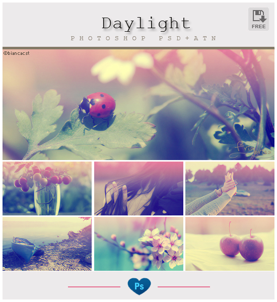 Daylight Photoshop PSD + ATN