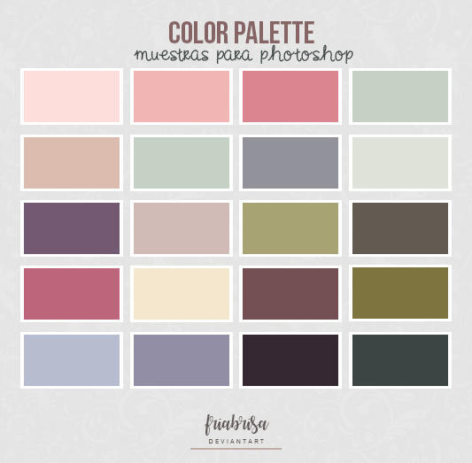 Color palette (muestras para photoshop) by friabrisa on DeviantArt