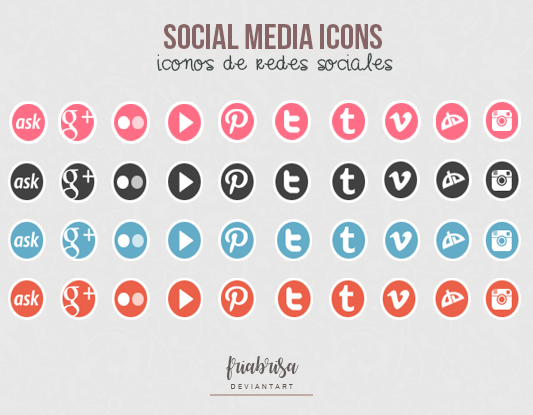 Social media icons psd