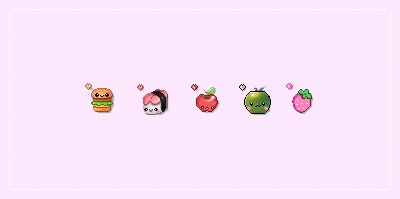 Tiny Heart Food Cursors