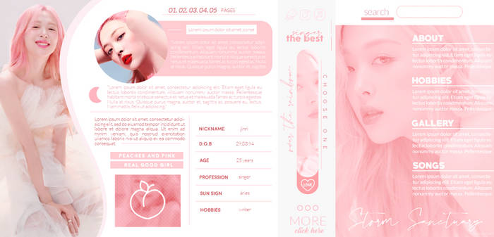 plantilla / template .psd O2 peach love