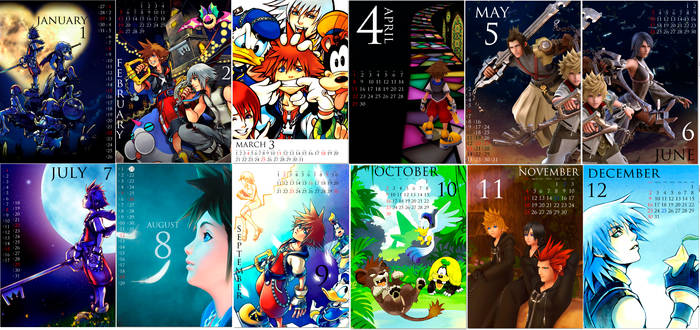 Kingdom Hearts Calendar 2012