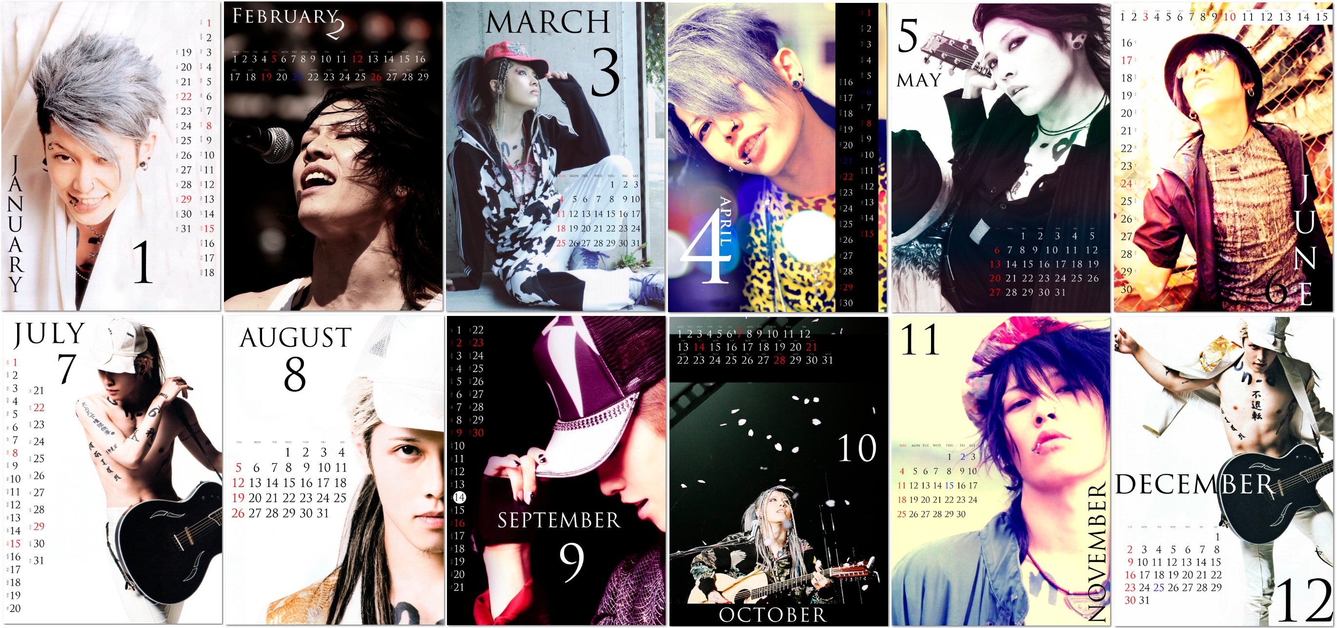 Miyavi's calendar 2012