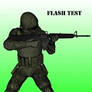 M16 soldier firing flash test 2