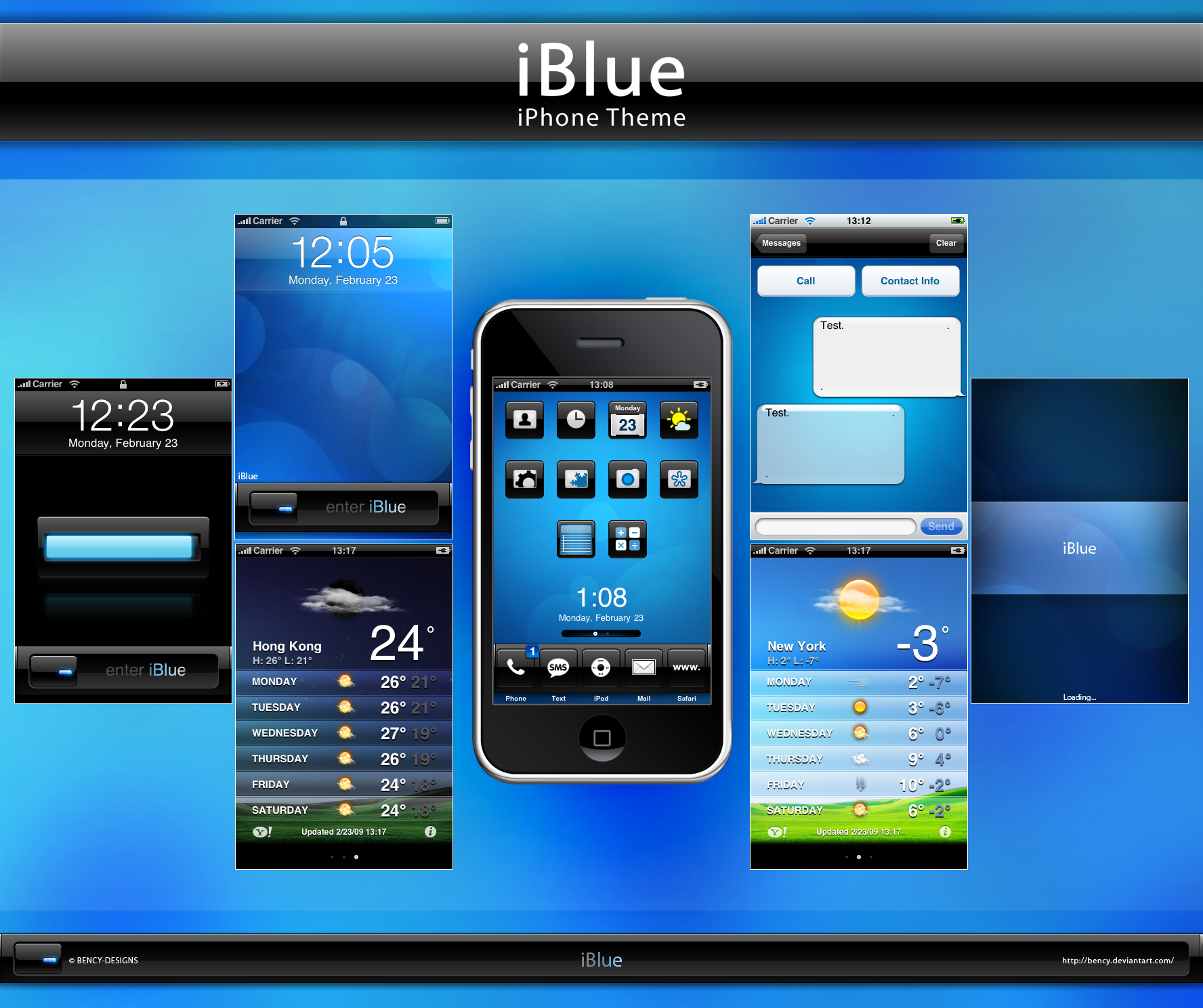 iBlue.theme for iPhone