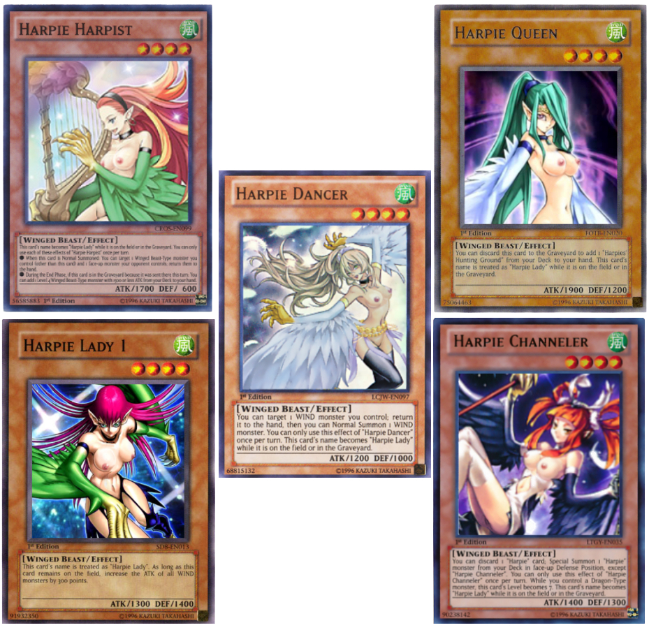 Naked yugioh cards