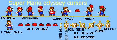 Super Mario odyssey cursors