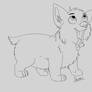 Silly corgi lineart