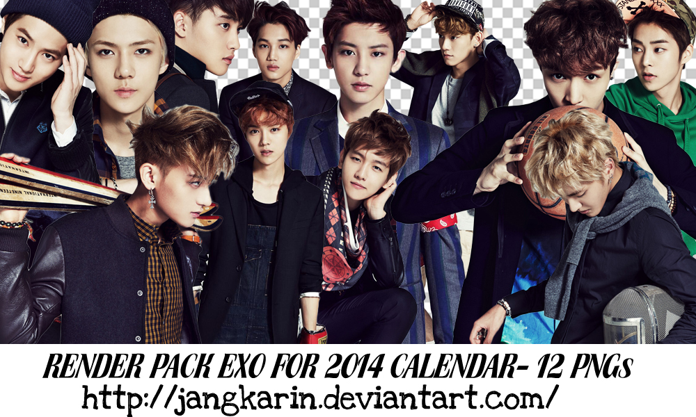 [Render Pack] EXO for 2014 Season's Greet - 12 PNG