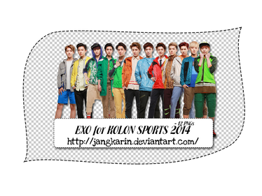 [Render Pack] EXO for KOLON SPORST 2014 - 12 PNGs