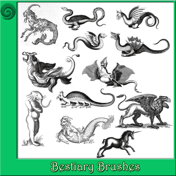 12 Bestiary Brushes